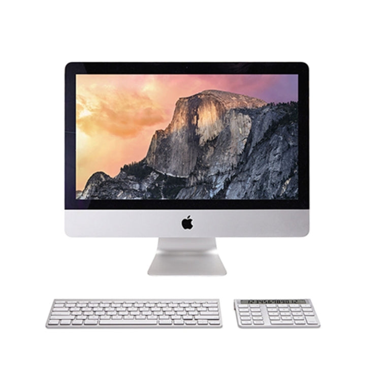 MC Saite MC-58AG USB Charging Bluetooth 3.0 Numeric Keyboard with 12-digit Display & LED indicator for Laptop Desktop PC Notebook(Silver White)(Silver)