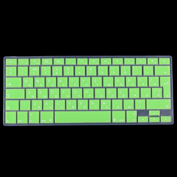 10 PCS Colorized Apple Laptop Silicone Keyboard Protector Protective Film for Macbook 13.3 inch & 15.4 inch & 17 inch, EU Version / Russian, Random Color Delivery