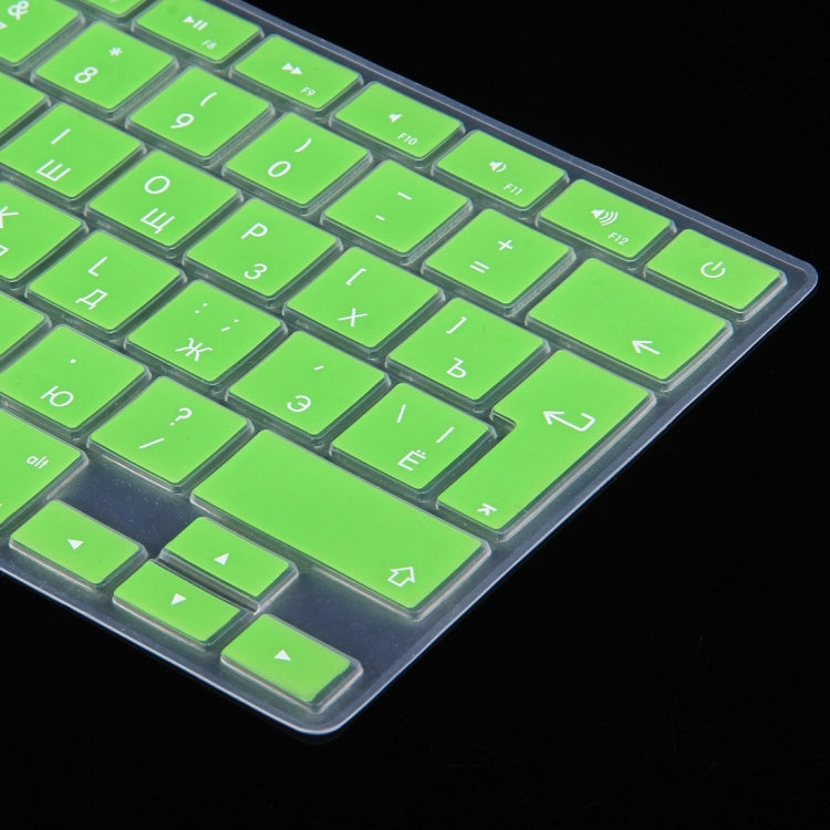 10 PCS Colorized Apple Laptop Silicone Keyboard Protector Protective Film for Macbook 13.3 inch & 15.4 inch & 17 inch, EU Version / Russian, Random Color Delivery