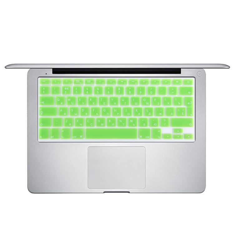 10 PCS Colorized Apple Laptop Silicone Keyboard Protector Protective Film for Macbook 13.3 inch & 15.4 inch & 17 inch, EU Version / Russian, Random Color Delivery