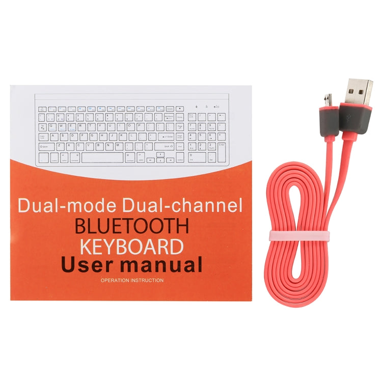 K368 Dual Mode Dual Channel 102 Keys Wireless Bluetooth Keyboard for Laptop, Notebook, Tablet and Smartphones, Support Android / iOS / Windows or An Updated Version