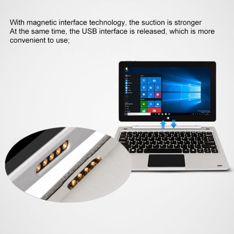 Tablet PC Magnetic Docking Hard Keyboard for Jumper EZpad 6(Silver)