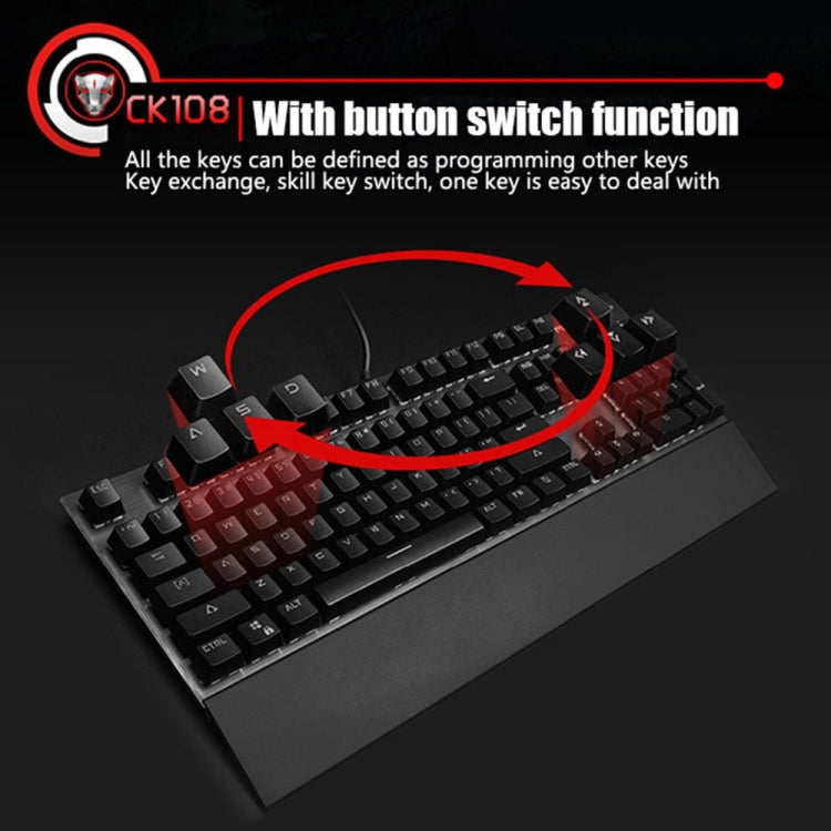 MOTOSPEED CK108 Mechanical Keyboard USB Wired Gaming Keyboard with 18 Backlight Modeï¼ŒBlue Switch