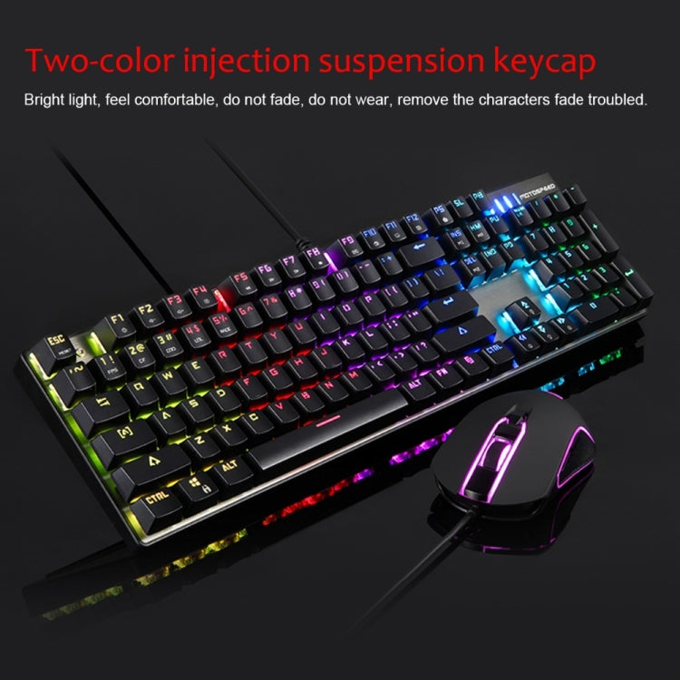 MOTOSPEED CK888 Gaming Mechanical Keyboard + Adjustable DPI Mouse Set with 1.8m Cable for Computer Pro Gamer RGB LED Backlight