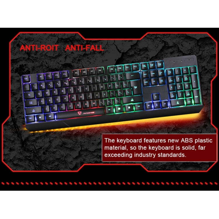 MOTOSPEED K70L Gaming Keyboard USB Wired 7 Color Backlight Ergonomic Design 104 Keys