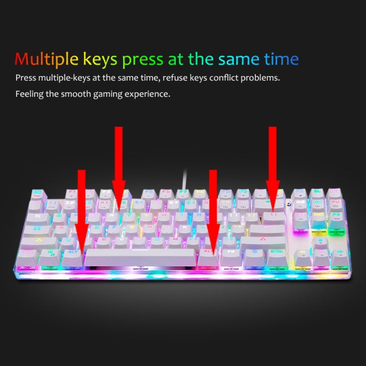 MOTOSPEED K87S USB Wired Mechanical Game Keyboard with RGB Backlight 87 Keys,