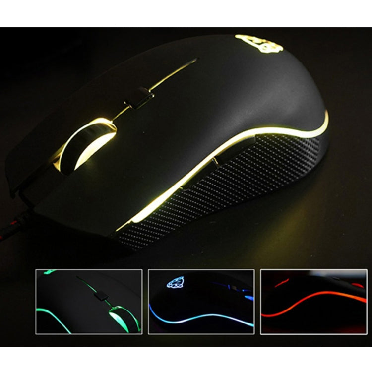 MOTOSPEED V40 USB Wired Gaming Mouse 6 Button Optical RGB LED Lights Mouse 4000DPI