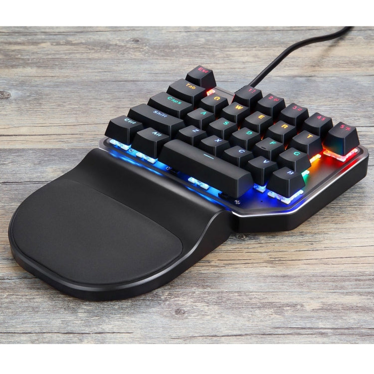 MOTOSPEED K27 USB Wired Singlehanded Mechanical Keyboard with Blue Switch 9 colors Backlight