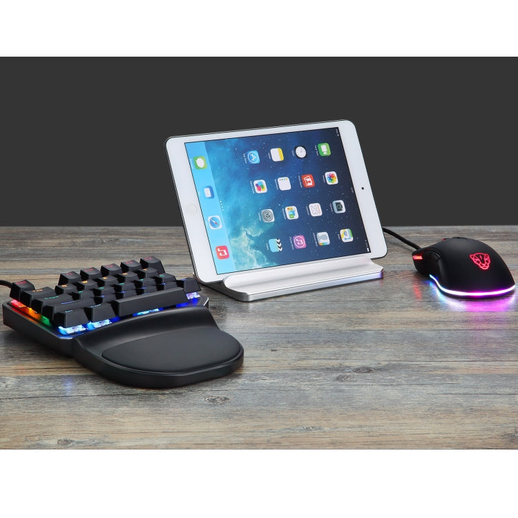 MOTOSPEED K27 USB Wired Singlehanded Mechanical Keyboard with Blue Switch 9 colors Backlight