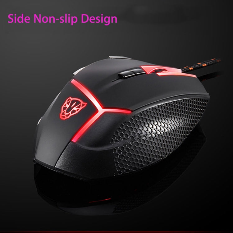 MOTOSPEED V18 Gaming Wired Mouse Supporting 4000DPI 8-grade DPI High Precision Optical 9 Keys LED Breathing Lamp with 1.8m Cable