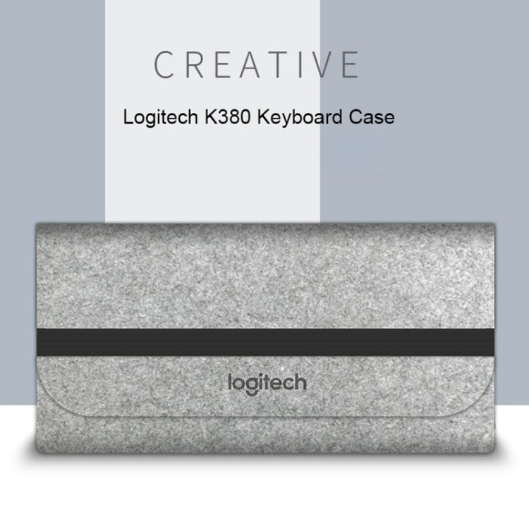 Portable Felt Wireless Bluetooth Keyboard Storage Bag Dust-proof Bag for Logitech K380 Keyboard, with Magic Stick