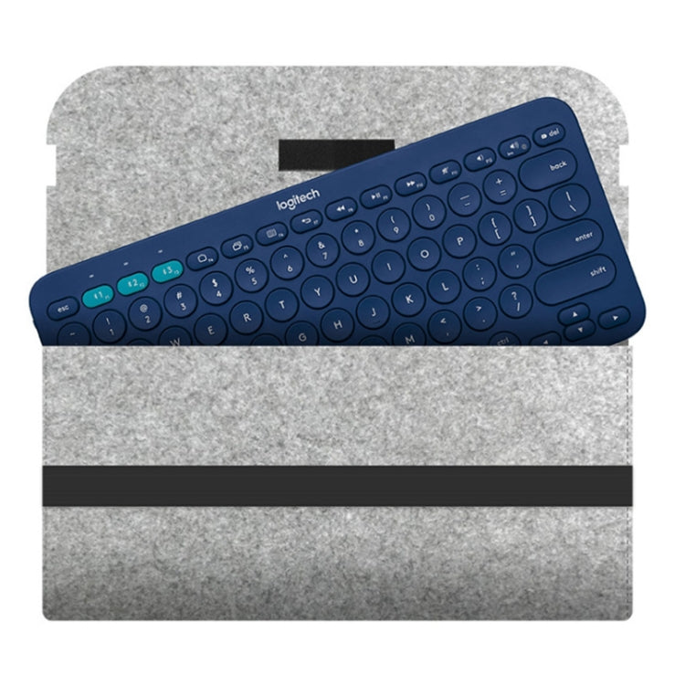 Portable Felt Wireless Bluetooth Keyboard Storage Bag Dust-proof Bag for Logitech K380 Keyboard, with Magic Stick