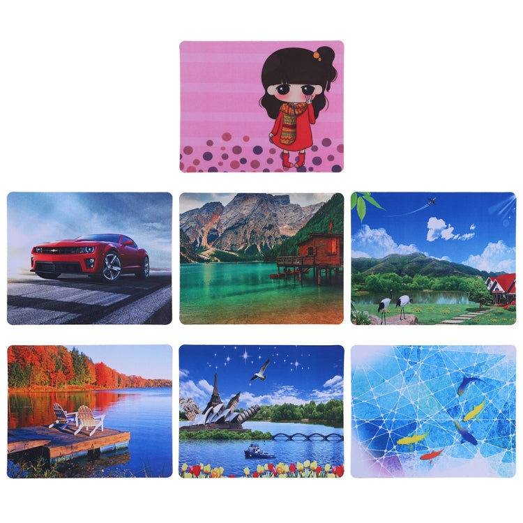 20 PCS Patterned Square Mouse Pad, Size: 239 x 200mm, Random Pattern Delivery