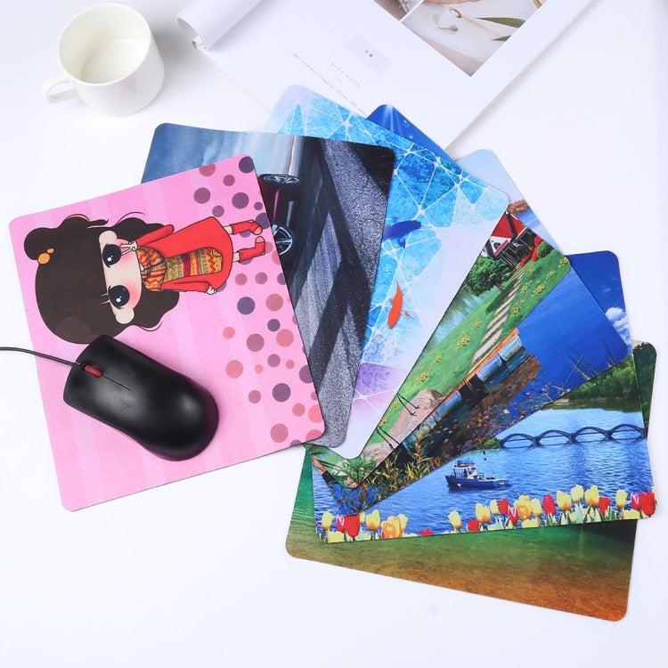 20 PCS Patterned Square Mouse Pad, Size: 239 x 200mm, Random Pattern Delivery