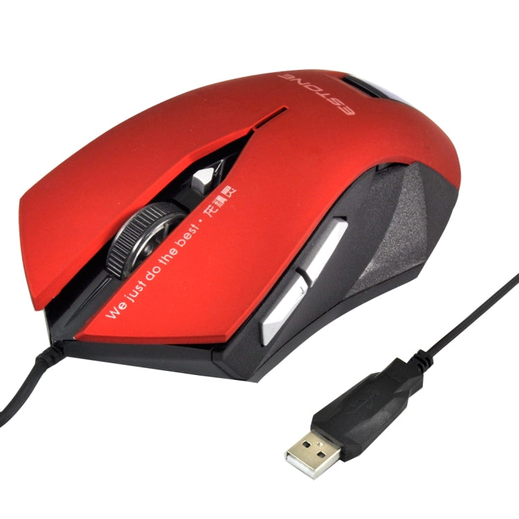 ESTONE E-8100 USB 6 Buttons 2400 DPI Wired Gaming Mouse for Computer PC Laptop