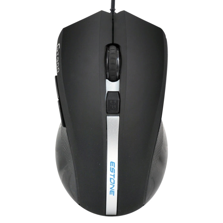 ESTONE GT-900 USB 6 Buttons 2400 DPI Wired Optical Gaming Mouse for Computer PC Laptop(Black)