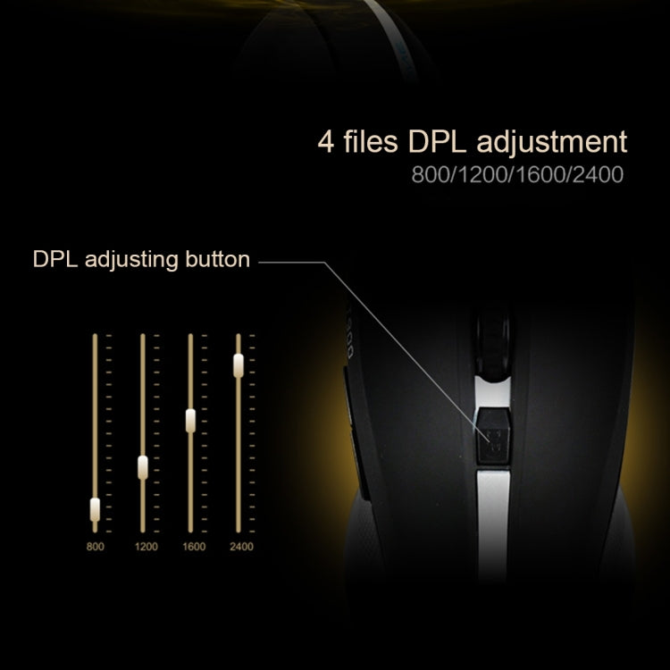 ESTONE GT-900 USB 6 Buttons 2400 DPI Wired Optical Gaming Mouse for Computer PC Laptop(Black)