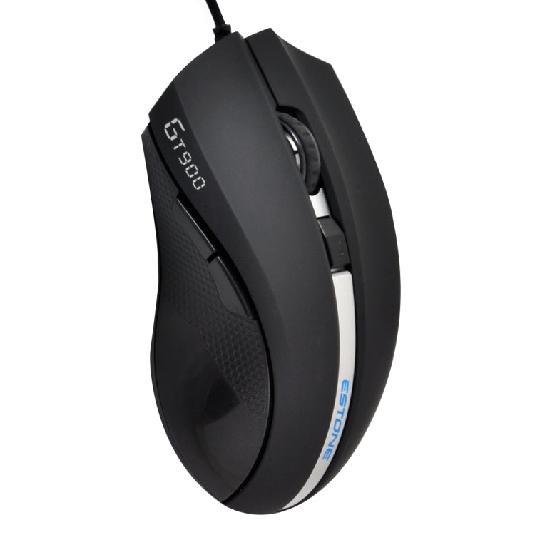 ESTONE GT-900 USB 6 Buttons 2400 DPI Wired Optical Gaming Mouse for Computer PC Laptop(Black)
