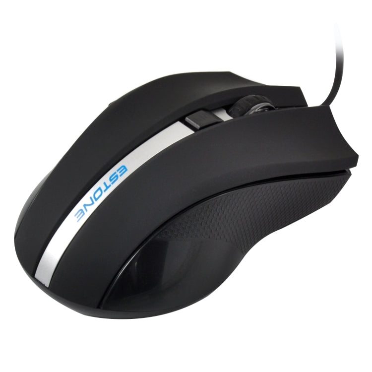 ESTONE GT-900 USB 6 Buttons 2400 DPI Wired Optical Gaming Mouse for Computer PC Laptop(Black)