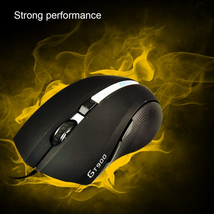 ESTONE GT-900 USB 6 Buttons 2400 DPI Wired Optical Gaming Mouse for Computer PC Laptop(Black)