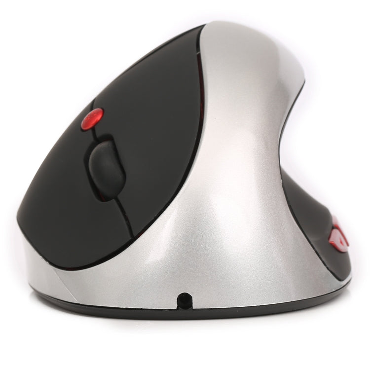 X10 2.4GHz 2400DPI Three-speed Adjustable Rechargeable Vertical Wireless Optical Mouse(Silver)