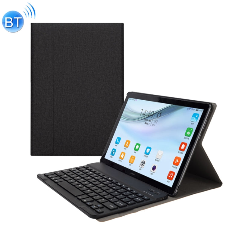 A18 Linen Texture Detachable Magnetic Plastic Bluetooth Keyboard Protective Leather Tablet Case for Huawei MediaPad M5 10.8 Pro / 10.8, with Stand