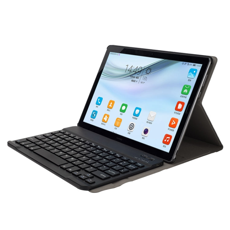 A18 Linen Texture Detachable Magnetic Plastic Bluetooth Keyboard Protective Leather Tablet Case for Huawei MediaPad M5 10.8 Pro / 10.8, with Stand