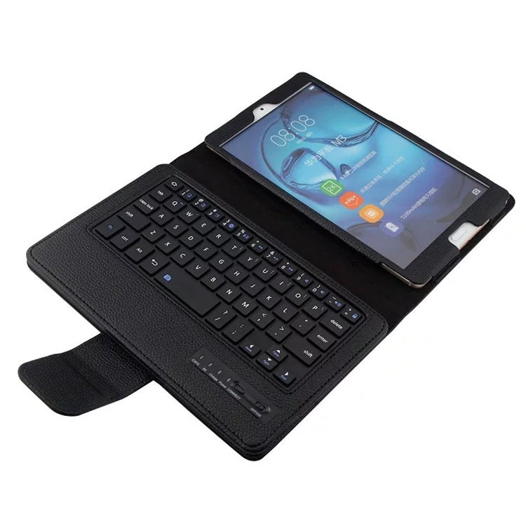 HW103M Detachable Plastic Bluetooth Keyboard + Litchi Texture PU Leather Tablet Case for Huawei MediaPad M3 8.4 inch, with Bracket