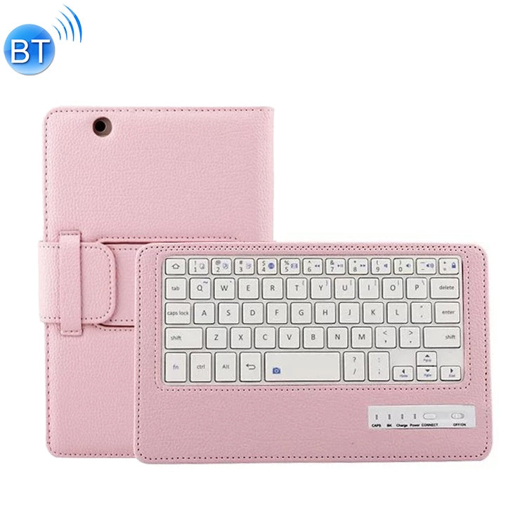HW103M Detachable Plastic Bluetooth Keyboard + Litchi Texture PU Leather Tablet Case for Huawei MediaPad M3 8.4 inch, with Bracket