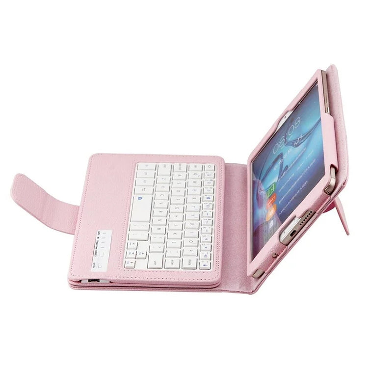 HW103M Detachable Plastic Bluetooth Keyboard + Litchi Texture PU Leather Tablet Case for Huawei MediaPad M3 8.4 inch, with Bracket