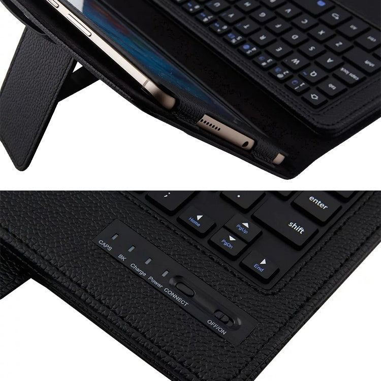HW103M Detachable Plastic Bluetooth Keyboard + Litchi Texture PU Leather Tablet Case for Huawei MediaPad M3 8.4 inch, with Bracket