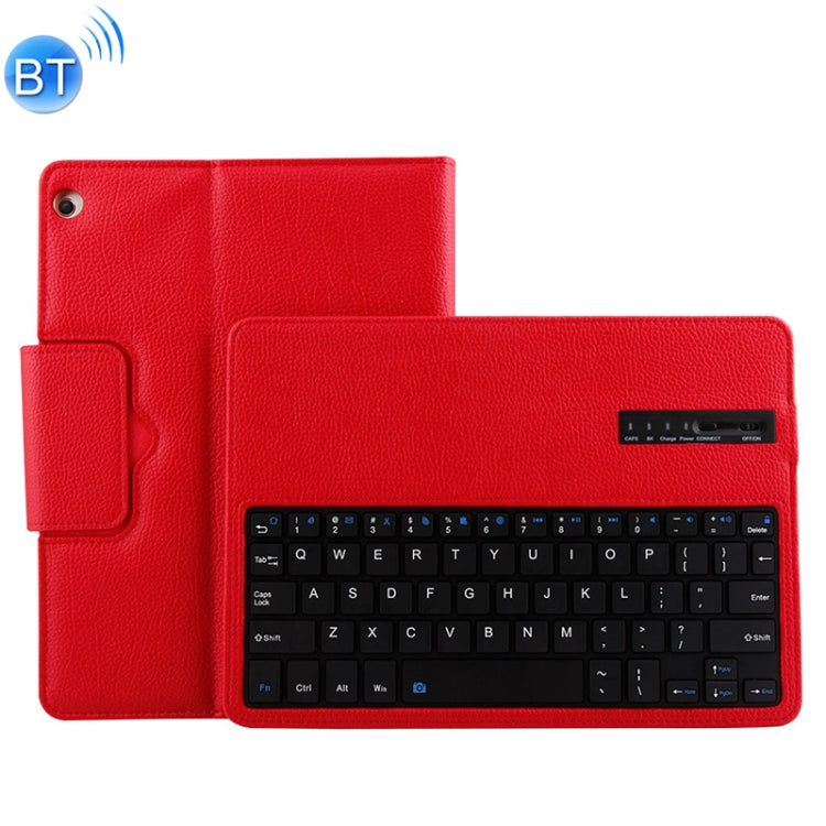 HW105 Detachable Plastic Bluetooth Keyboard + Litchi Texture PU Leather Tablet Case for Huawei Youth Editon MediaPad M3 Lite 10.1, with Bracket