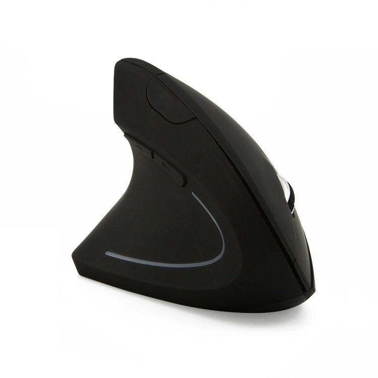 CM0093 Battery Version 2.4GHz Three-button Wireless Optical Mouse Vertical Mouse for Left-hand, Resolution: 1000DPI / 1200DPI / 1600DPI(Black)