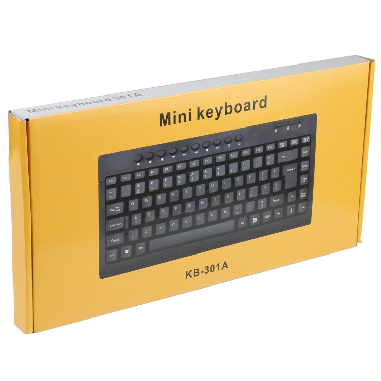 KB-301A Multimedia Notebook Mini Wired Keyboard, Arabic Version (Black)