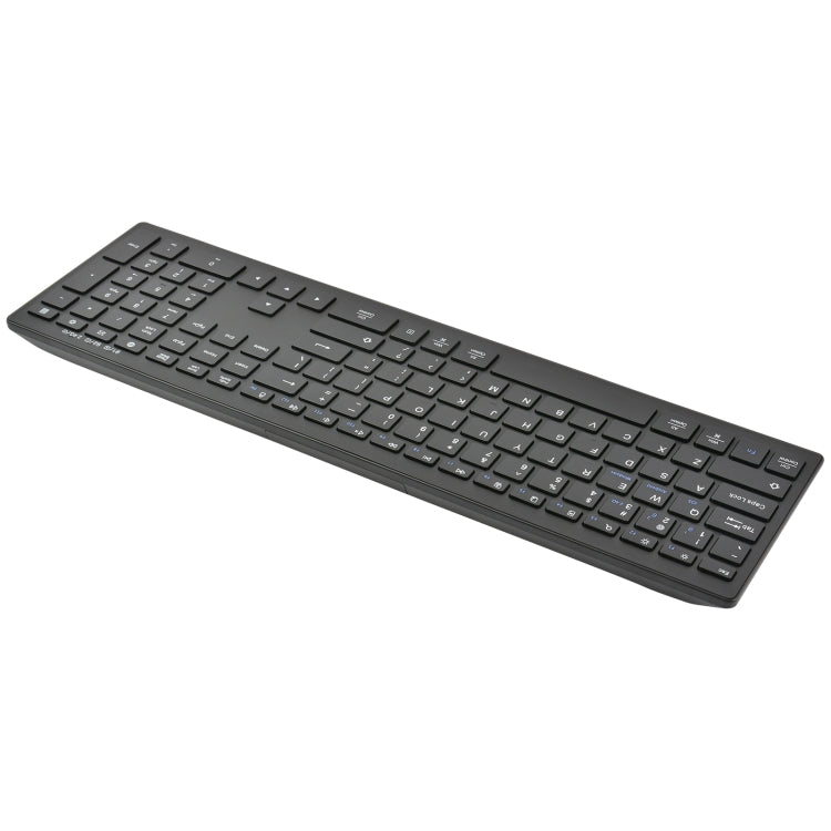 169 2.4Ghz + Bluetooth  Dual Mode Wireless Keyboard + Mouse Kit, Compatible with iSO & Android & Windows (Black)