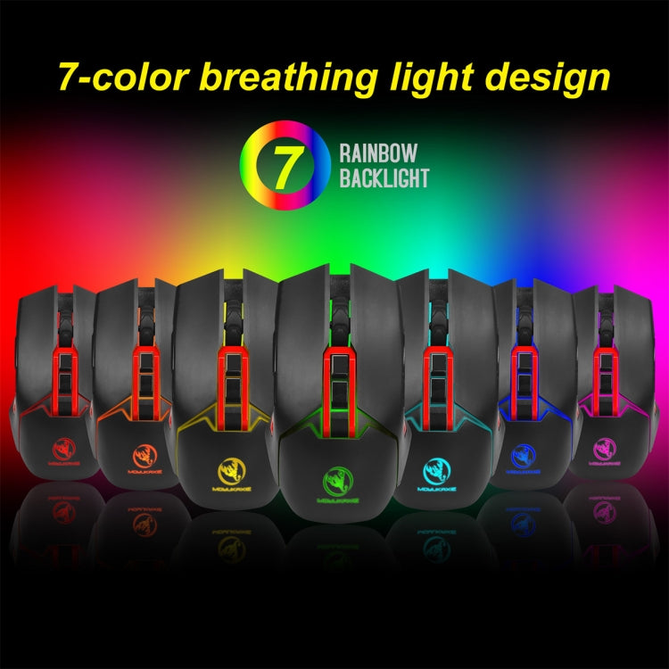MOYUKAXIE X80 2.4G Wireless Luminous Rechargeable Gaming Mouse (Red)