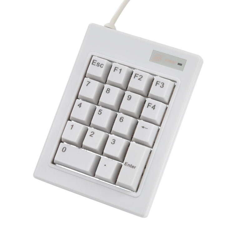 DX-18A 18-keys USB Wired Mechanical Black Shaft Mini Numeric Keyboard (White)