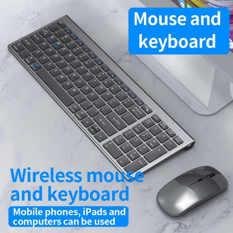 109 2.4G Wireless Keyboard Mouse Set(Gun Metal)