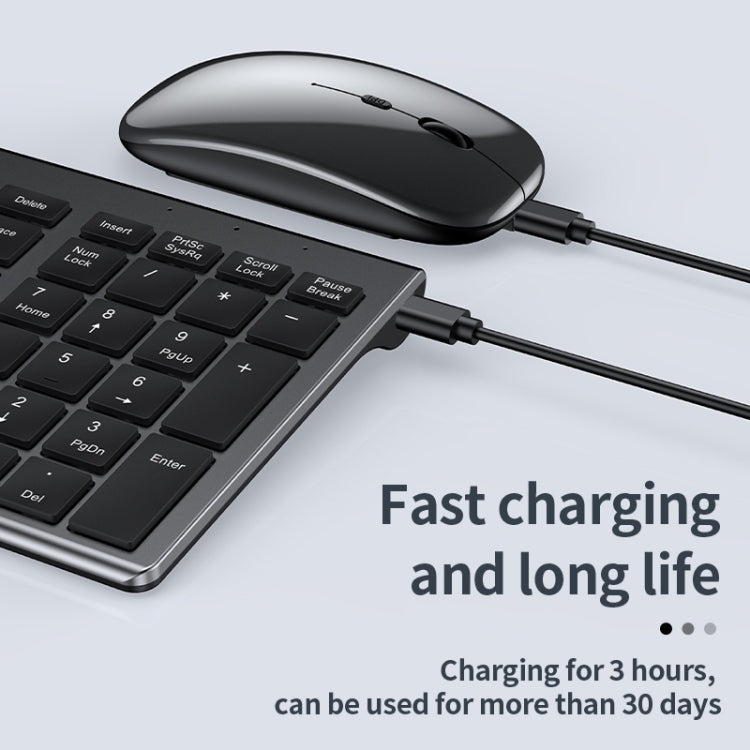 109 2.4G Wireless Keyboard Mouse Set(Gun Metal)