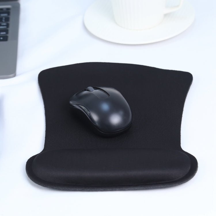 Wrist Rest Gel Memory Foam Computer Mouse Pad (Black)