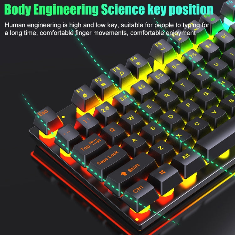 D500 RGB Brilliant Backlight Word ThroughKeyboard and Mouse Set