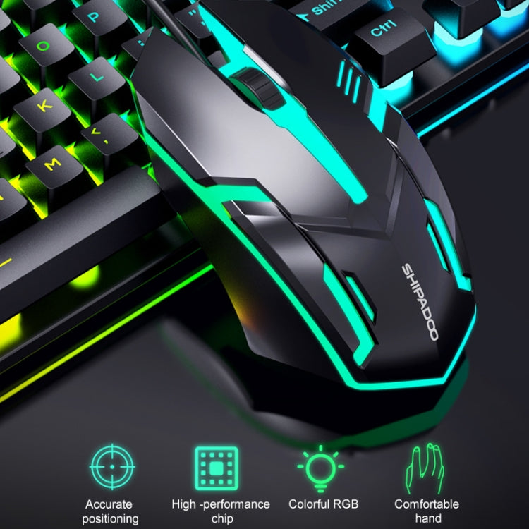 D500 RGB Brilliant Backlight Word ThroughKeyboard and Mouse Set