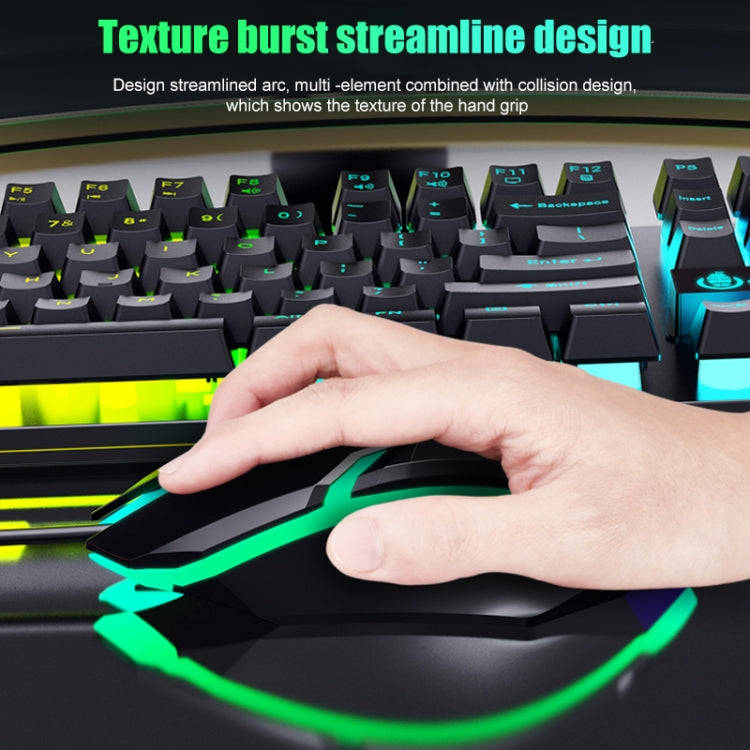 D500 RGB Brilliant Backlight Word ThroughKeyboard and Mouse Set