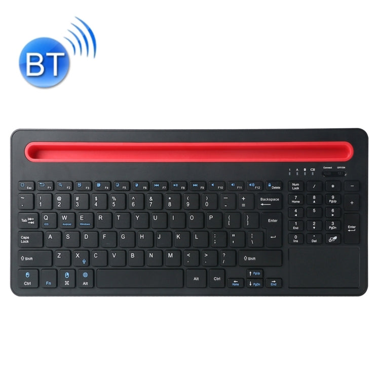 B021 Ultra-slim 96 Keys Bluetooth Wireless Keyboard with Touchpad & Concave Holder
