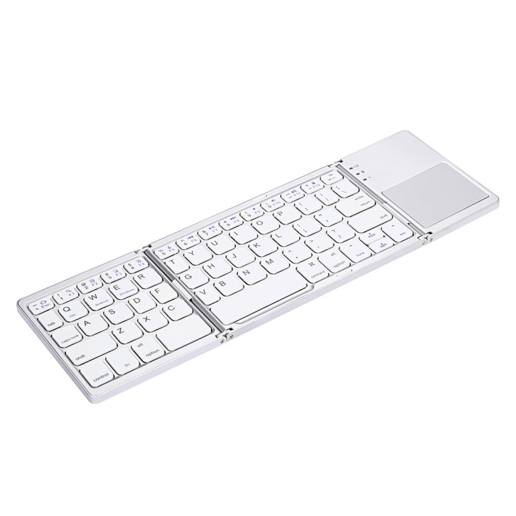 B033 Rechargeable 3-Folding 64 Keys Bluetooth Wireless Keyboard with Touchpad