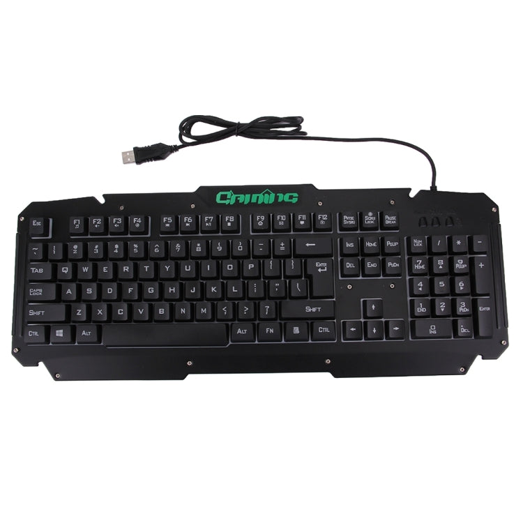 M500-S Multimedia USB 104 Keys Wired Colorful Backlight Metal Gaming Keyboard for Computer PC Laptop(Black)