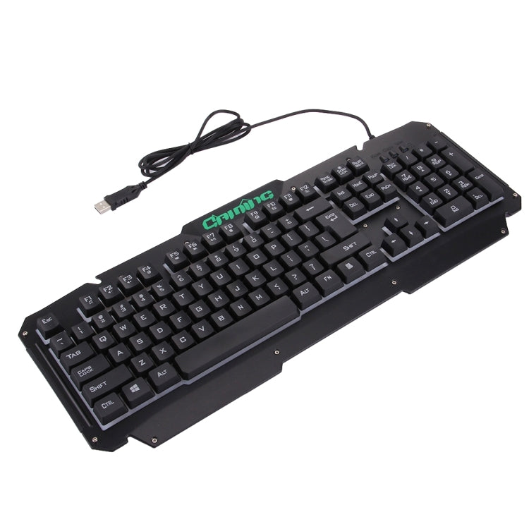 M500-S Multimedia USB 104 Keys Wired Colorful Backlight Metal Gaming Keyboard for Computer PC Laptop(Black)