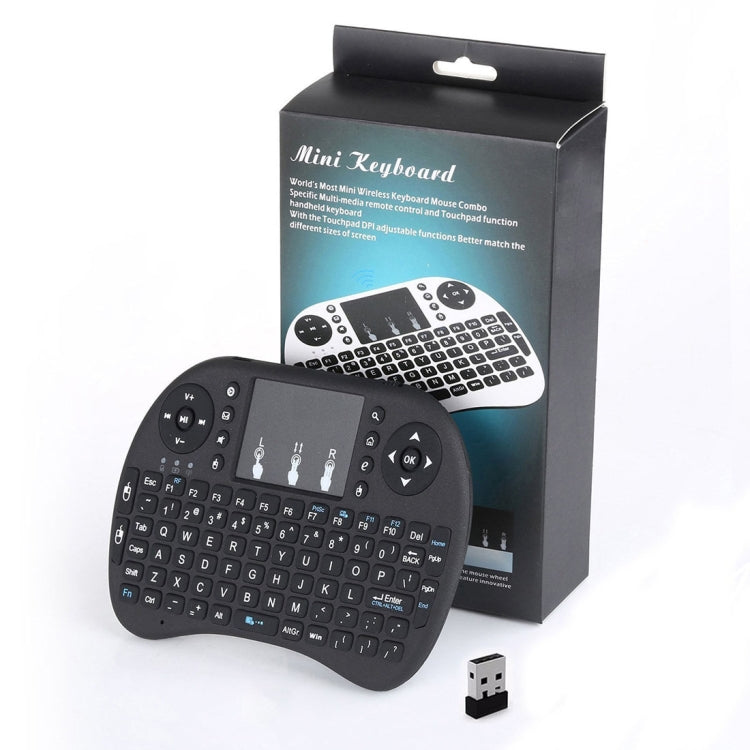 I8 2.4GHz Fly Air Mouse Wireless Mini Keyboard with Embedded USB Receiver for Android TV Box / PC
