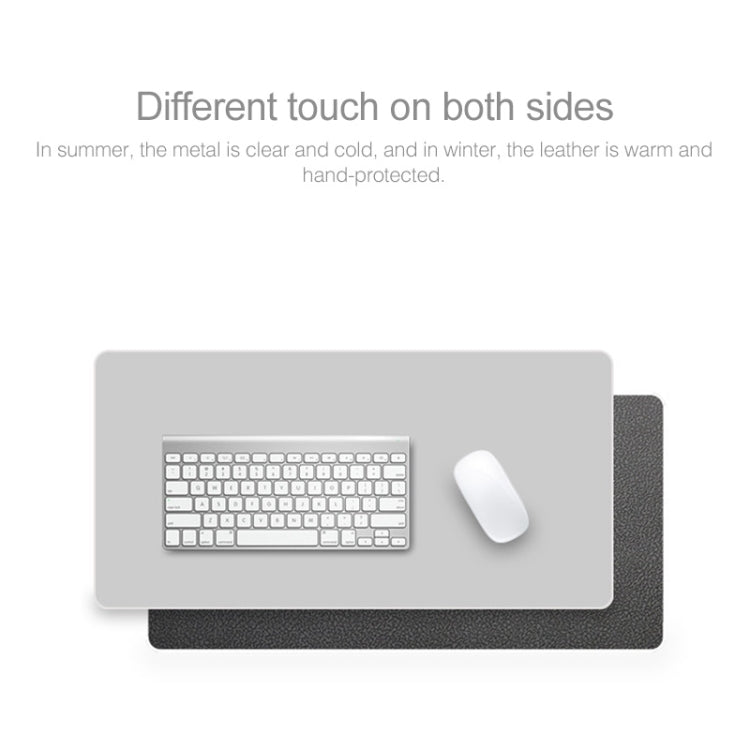 Aluminum Alloy Thick Metal Leather Non-slip Mat Desk Mouse Pad, Size : Large, 600x300mm