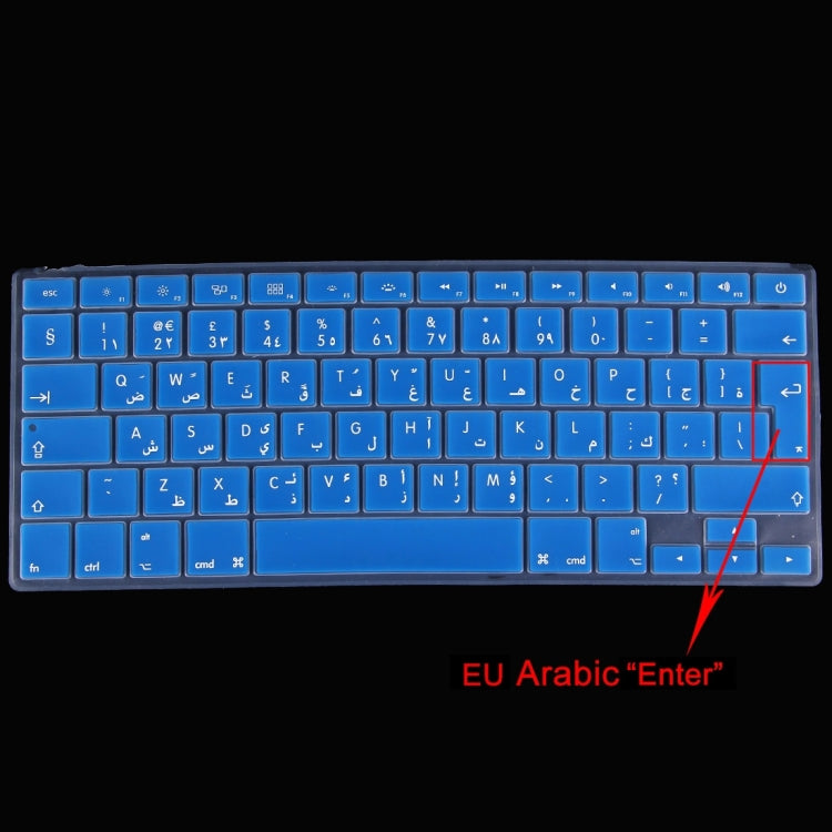 10 PCS Colorized Apple Laptop Silicone Keyboard Protector Protective Film for Macbook 13.3 inch & 15.4 inch & 17 inch, EU Version / Arabic, Random Color Delivery